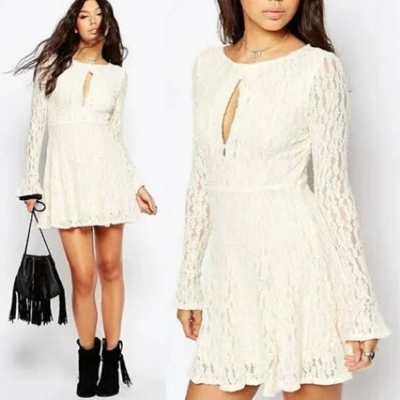 NWT Free People M Teen Witch Lace Dress. - Picture 1 of 14